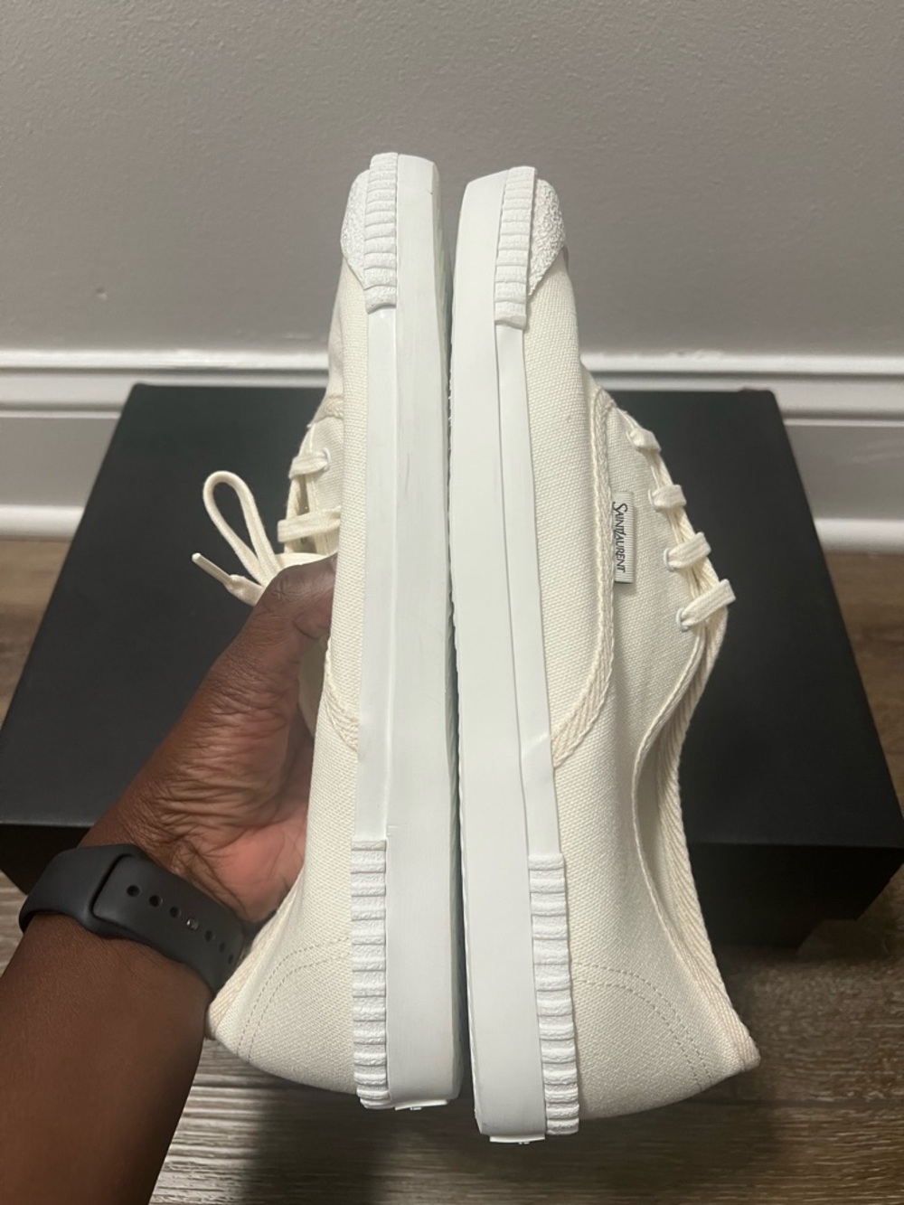 Saint Laurent Wes Canvas Sneakers - Picture 6 of 9